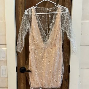 Adult XS/S Nude/Cream Mini Dress - NEW